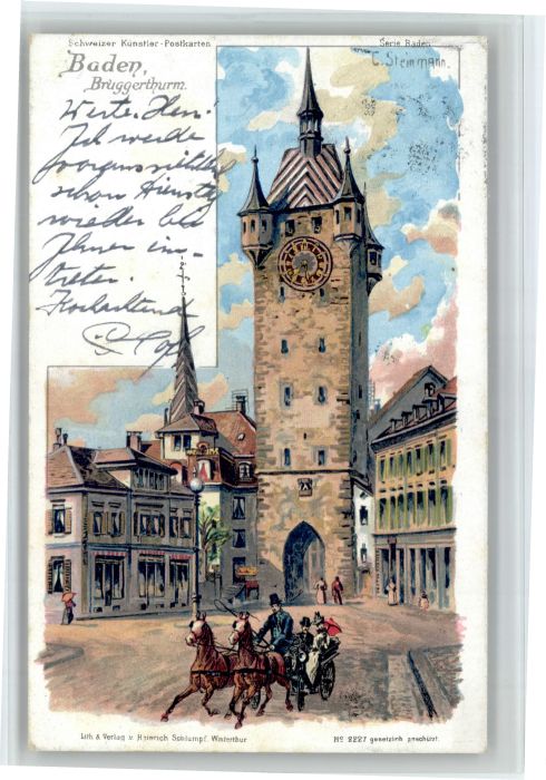 Baden AG Baden Bruggerthurm Kuenstler C Steinmann