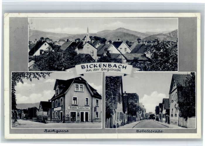 Bickenbach Bergstrasse Bachgasse Bebelstrasse