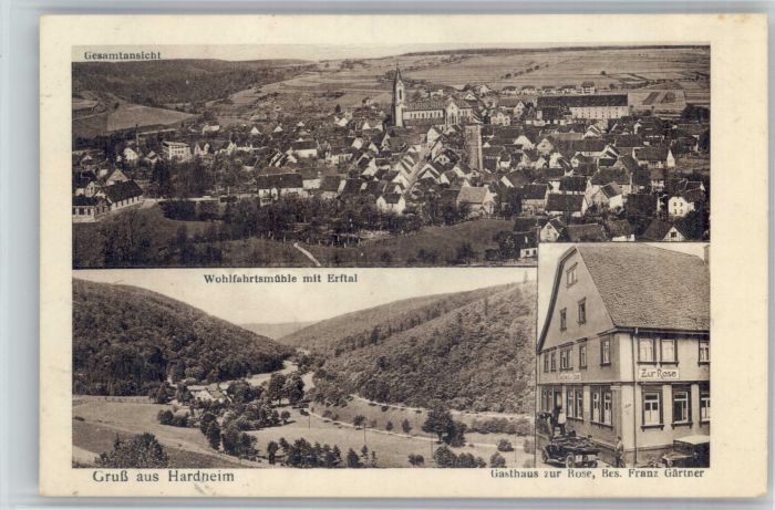 Hardheim Odenwald Hardheim Gasthaus Zur Rose