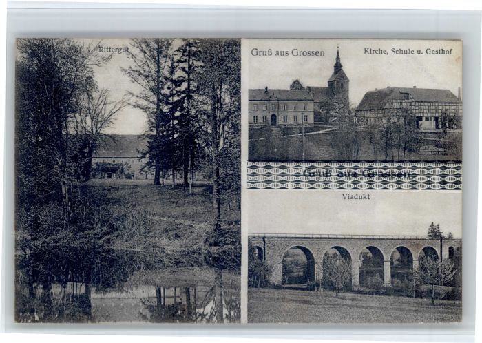 Crossen Erlau Kirche Schule Gasthof Viadukt