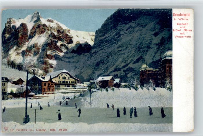 Grindelwald Eisbahn Hotel Baeren Wetterhorn
