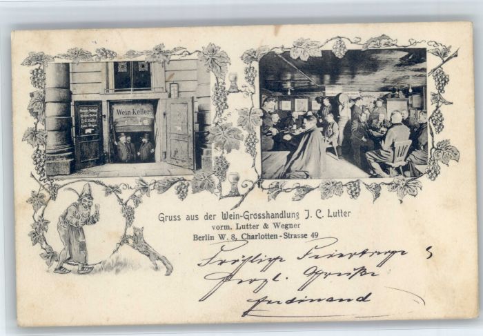 Berlin Charlotten-Strasse 49 Weingrosshandlung J. C. Lutter