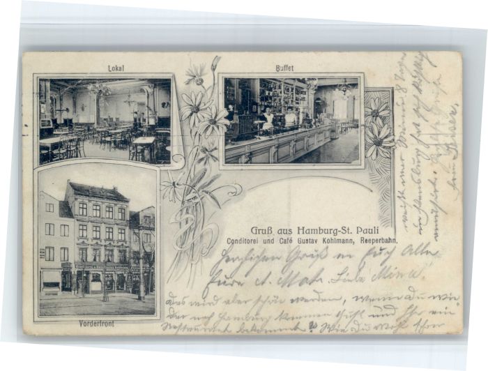 St Pauli Konditorei Cafe Gustav Kohlmann Reeperbahn