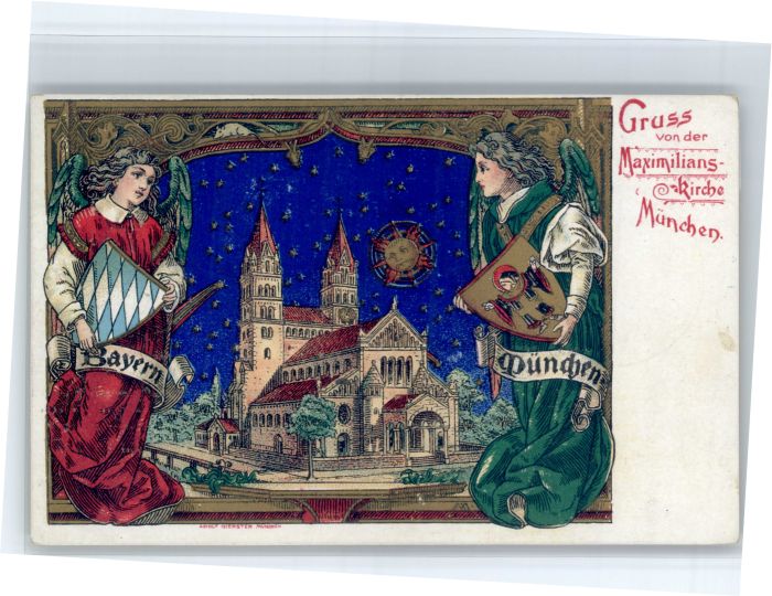 Muenchen aximilianskirche Engel Wappen