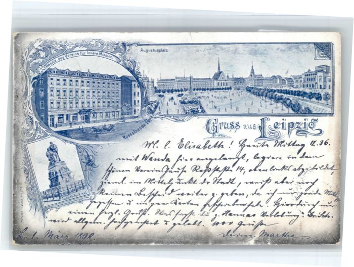 Leipzig Hospiz Verein Innere Mission Augustusplatz Lutherdenkmal