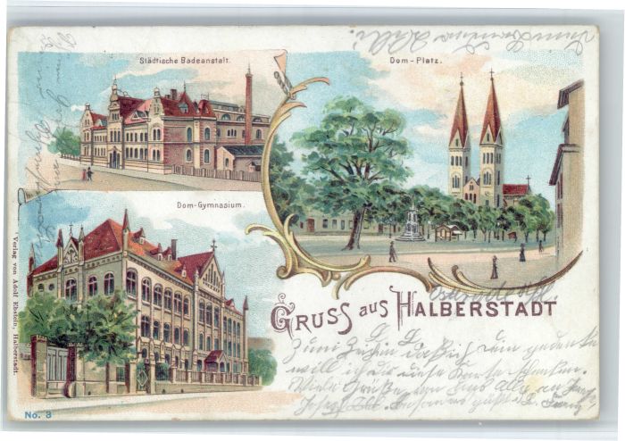 Halberstadt Badeanstalt Dom Gymnasium