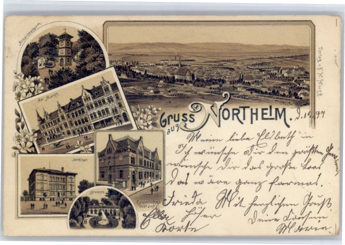 Northeim Markt Seminar Brunnen Postamt Turm