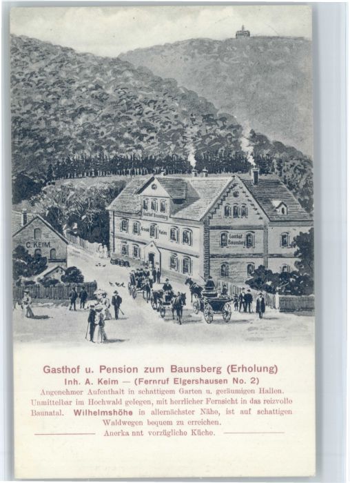 Elgershausen Waldhof Gasthof Pension zum Baunsberg