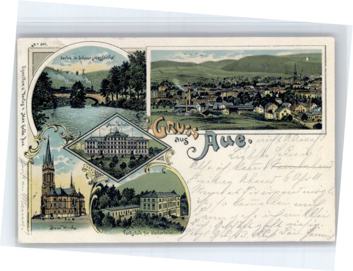 Aue Sachsen Aue Schule Schwarzwassertal Kirche