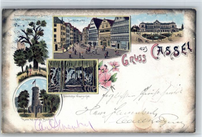 Kassel Altmarkt Bahnhof Turm Wasserfall