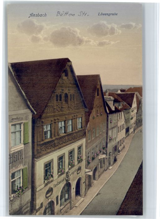 Ansbach Mittelfranken Ansbach Loewengrube Restaurant