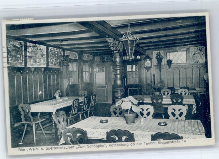 Rothenburg Tauber Restaurant zum Schoeppler