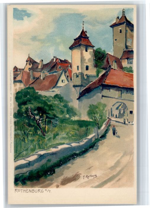 Rothenburg Tauber Kuenstler F. Ratberg