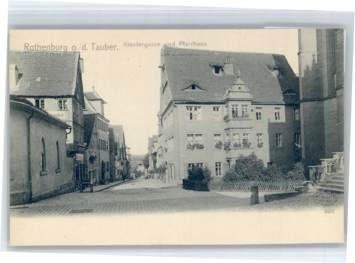 Rothenburg Tauber Klostergasse Pfarrhaus