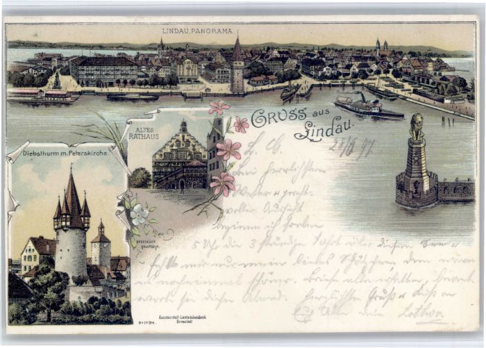 Lindau Bodensee Diebsturm Peterskirche Rathaus