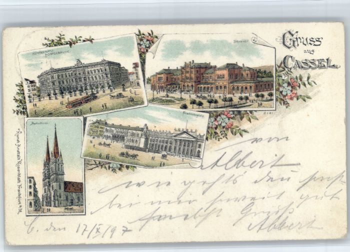 Kassel Koenigsplatz Post Bahnhof Friedrichsplatz Martinskirche