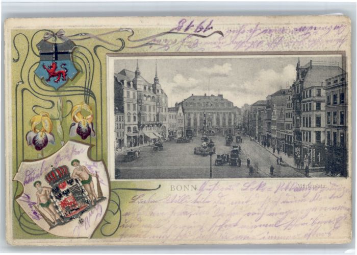 Bonn Rhein Bonn Marktplatz Wappen Praegedruck
