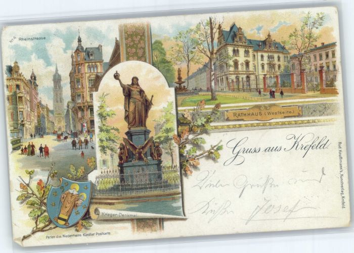 Krefeld Rheinstrasse Wappen Rathaus