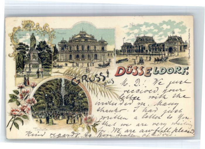 Duesseldorf heater Cornelius Denkmal Tonhalle Bahnhof