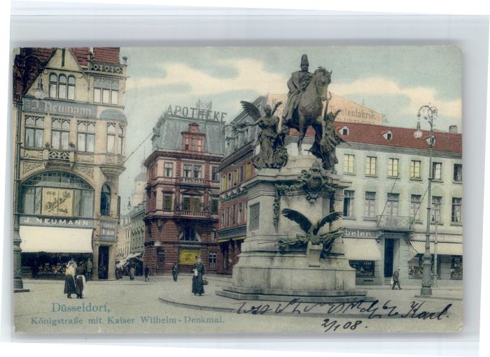 Duesseldorf oenigstrasse Kaiser Wilhelm Denkmal Apotheke  x