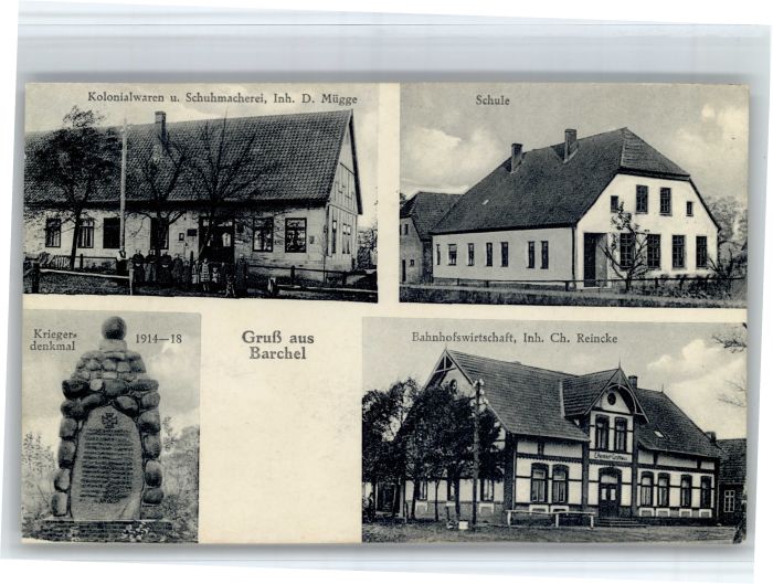 Barchel Schule Krieger Denkmal Bahnhofswirtschaft