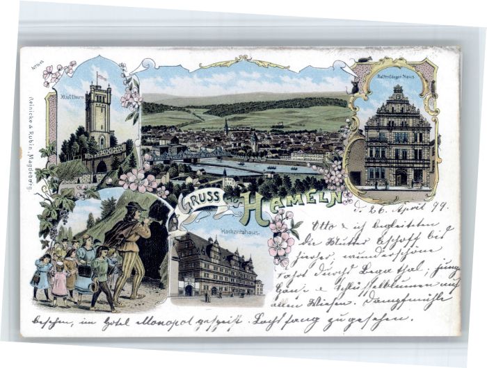 Hameln Weser Hameln Kluetturm Rattenfaenger Haus Hochzeitshaus *