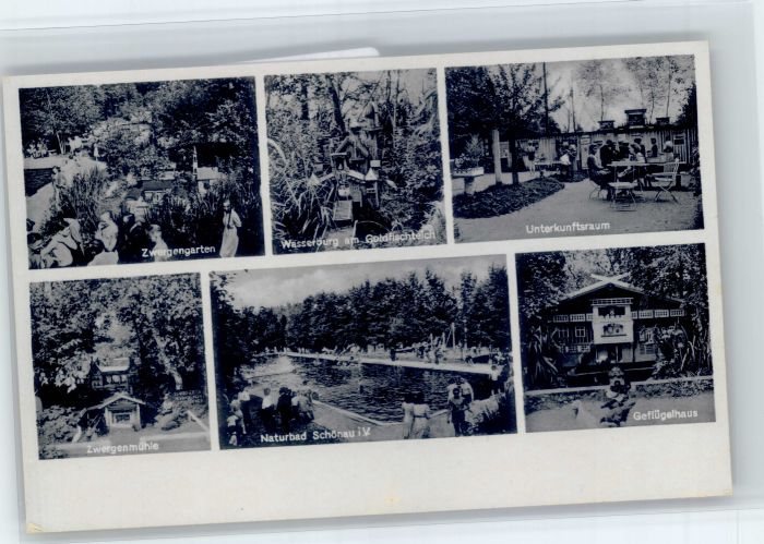 Plauen Vogtland Plauen Naturbad Schoenau Wasserburg Gefluegelhaus *