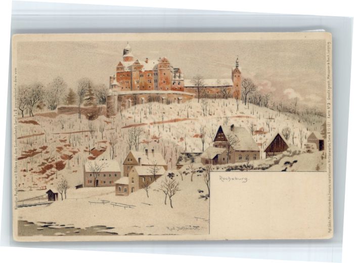 Rochlitz Sachsen Rochlitz [Handschriftlich] Rochsburg Kuenstler Rued Hoffmann *