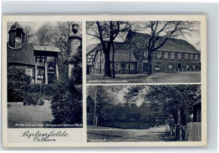 Siptenfelde Gasthof schwarzen Baer Kirche Kriegerehrenmal