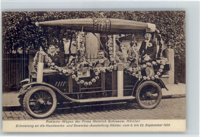 Hoexter Weser Hoexter Gewerbe Ausstellung Reklame Wagen