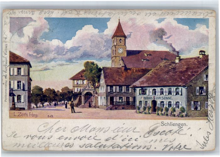 Schliengen Gasthaus Sonne  Kuenstler L Zorn