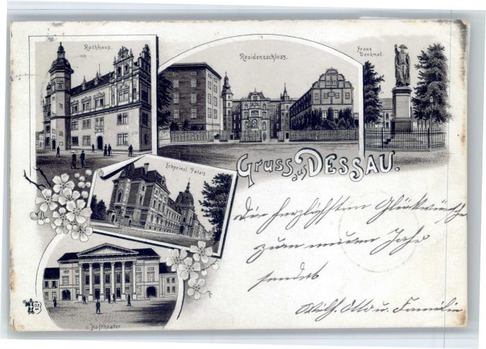 Dessau-Rosslau Dessau Rathaus Residenz Schloss Franz Denkmal