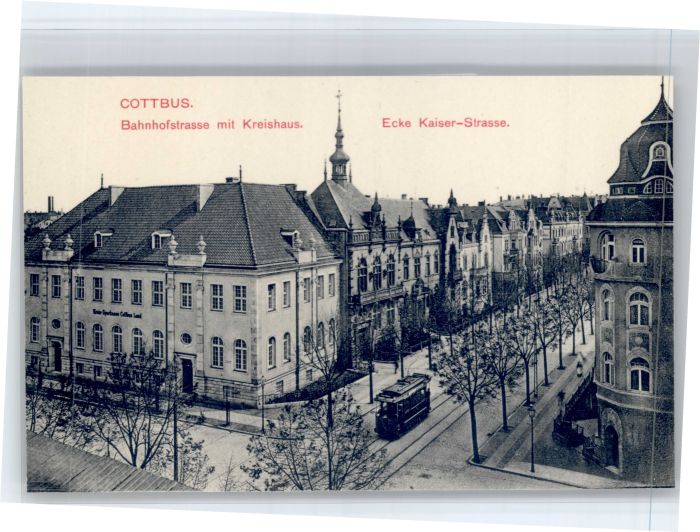 Cottbus Bahnhofstrasse Kreishaus Kaiser Strasse