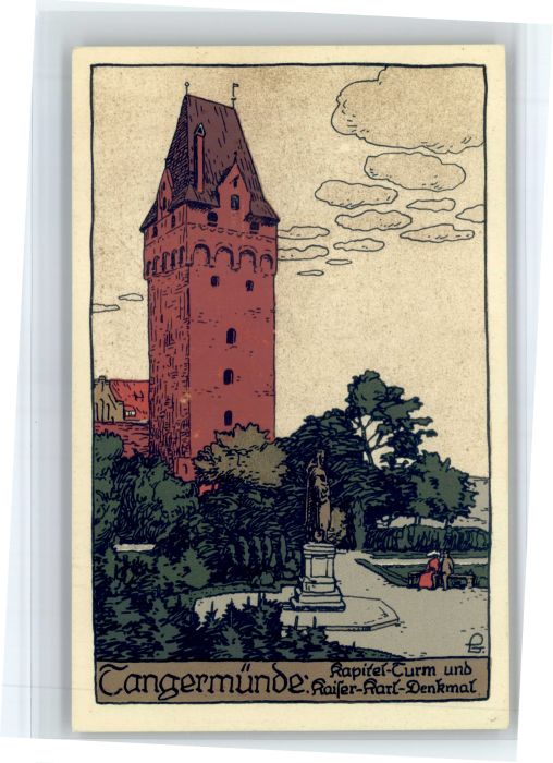 Tangermuende apitel Turm Kaiser Karl Denkmal