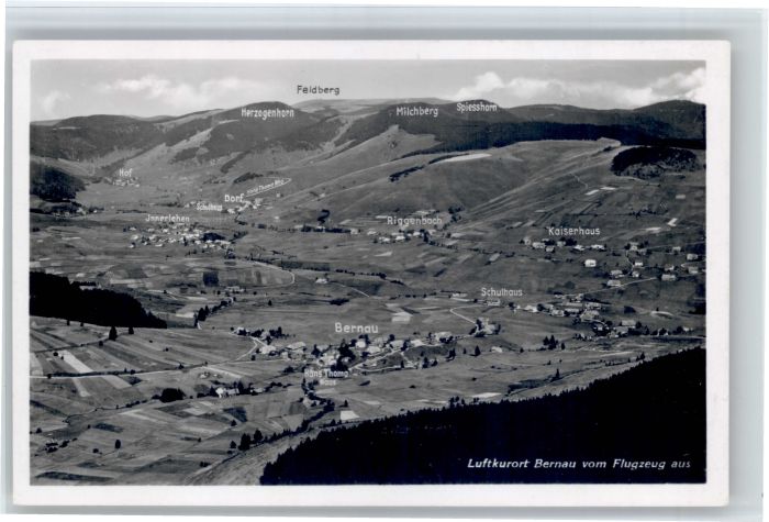 Bernau Schwarzwald Fliegeraufnahme
