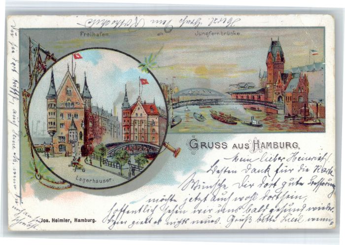 Hamburg Freihafen Jungfern Bruecke