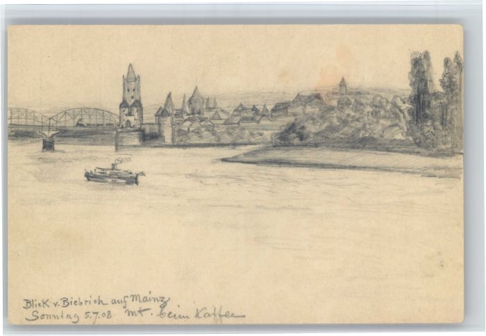 Mainz Rhein Mainz [Handschriftlich]