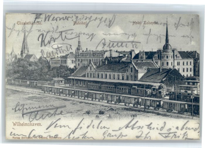 Wilhelmshaven Elisabethen Kirche Hotel Loheyden Bahnhof