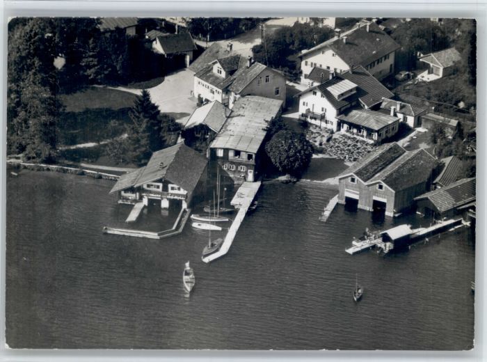 Tutzing Gaststaette am See Fliegeraufnahme