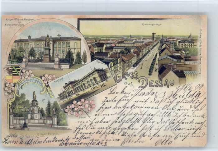 Dessau-Rosslau Dessau Bahnhof Kaiser Wilhelm Denkmal Krieger Denkmal