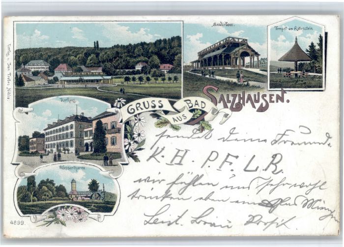 Bad Salzhausen Gradirbau Tempel Rabenstein Kurhaus