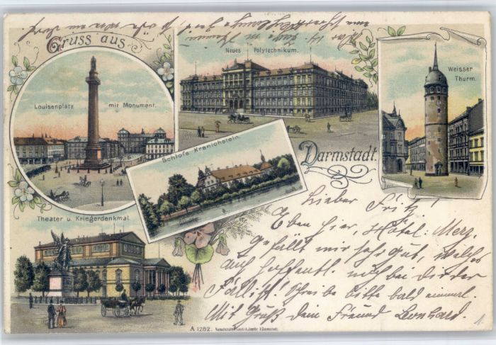 Darmstadt Louisenplatz Schloss Kranichstein Krieger Denkmal