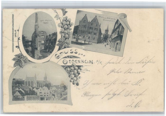 Oppenheim Rathaus Ruine Landskrone