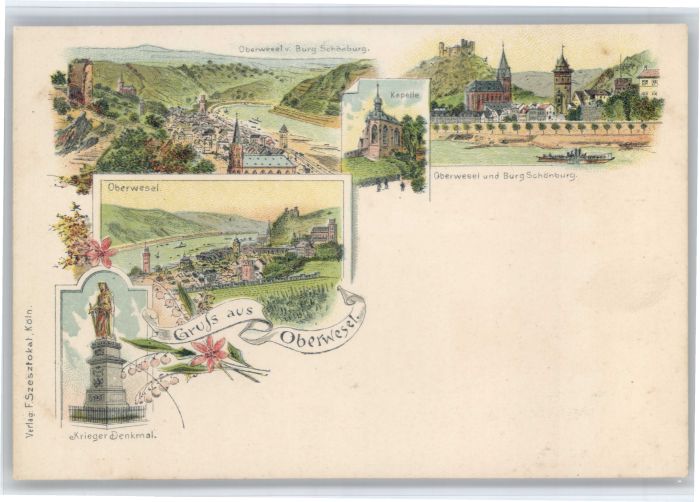 Oberwesel Rhein Oberwesel Burg Schoenburg Krieger Denkmal