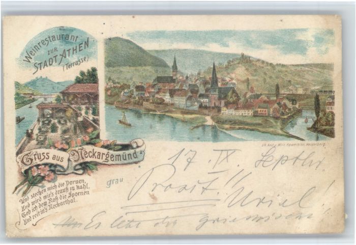 Neckargemuend estaurant Stadt Athen