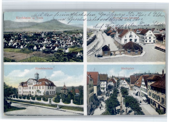 Kirchheim Teck Marktplatz Bahnhof Schule