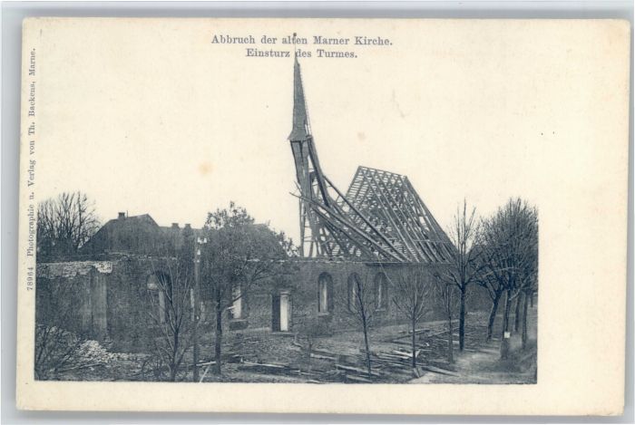 Marne Holstein Einsturz der Kirche