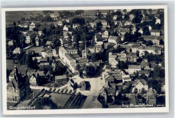 Grossroehrsdorf Sachsen Fliegeraufnahme