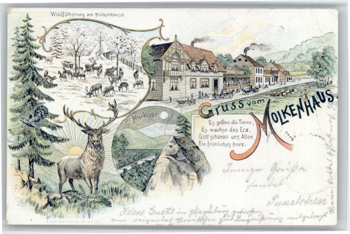 Oker [Stempelabschlag] Molkenhaus Hirsch