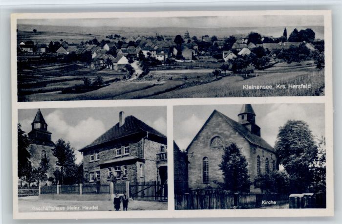 Kleinensee Geschaeftshaus Haudel Kirche